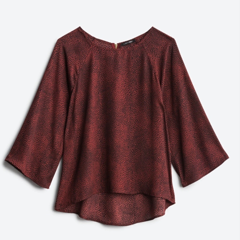 Papermoon Blouse, leopard print, women’s size small